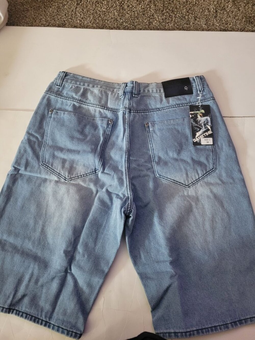 NWT Gametime  Mens Blue Denim Short Size 38 Casual Everyday Wear - Picture 8 of 9